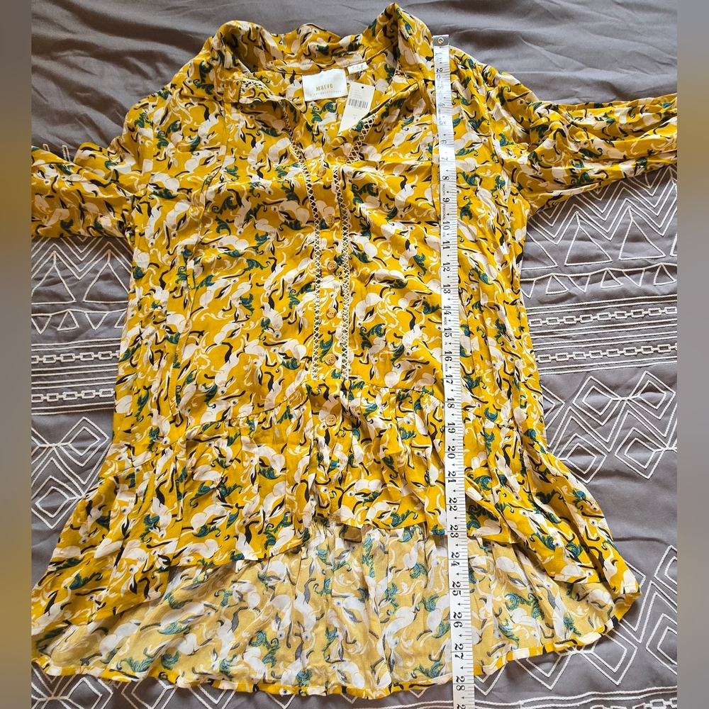 Maeve Janie Flounced Peasant Blouse Size 2 - Picture 6 of 10